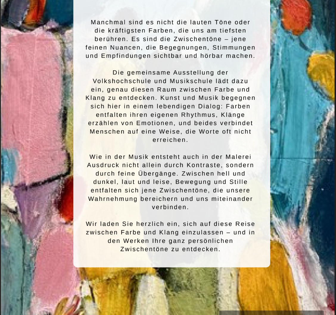 Zwischentöne zwischen Farbe und Klang