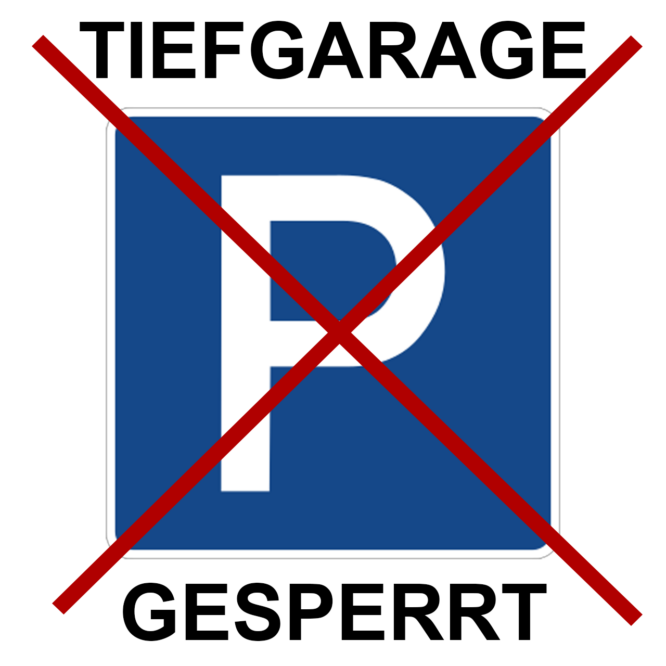 Update Fahrbahnsanierung – TG nicht anfahrbar